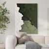 Abstract Groen Bos Olieverfschilderij Gedrukt op Canvas Oranje Textuur Posters en Prints voor Woonkamer Decor Scandinavië