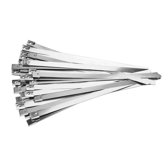 50 vnt. Metaliniai kabelių raišteliai, tvirti nerūdijančio plieno kabelių raišteliai lauko naudojimui, daugiafunkciai savaime užsifiksuojantys vieliniai raišteliai išmetimo sistemos apvyniojimui, grandininė jungtis
