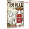 Panneau mural en métal rustique Vintage Décor de bar Tequila Extérieur Intérieur Résistant aux intempéries Art