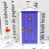 Mini Wooden Elf Door Miniature Simulation Furniture Model Fairy Door Kids Garden Scenes Decoration Dollhouse Diy Accessories