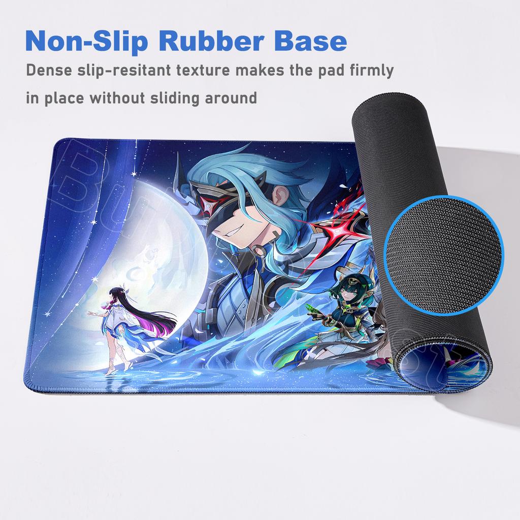 New Large Game Nod-Krai Flins Lauma Columbina Sandrone Mousepad Genshin Impact Song of The Moon Computer Game LockEdge Mouse Pad