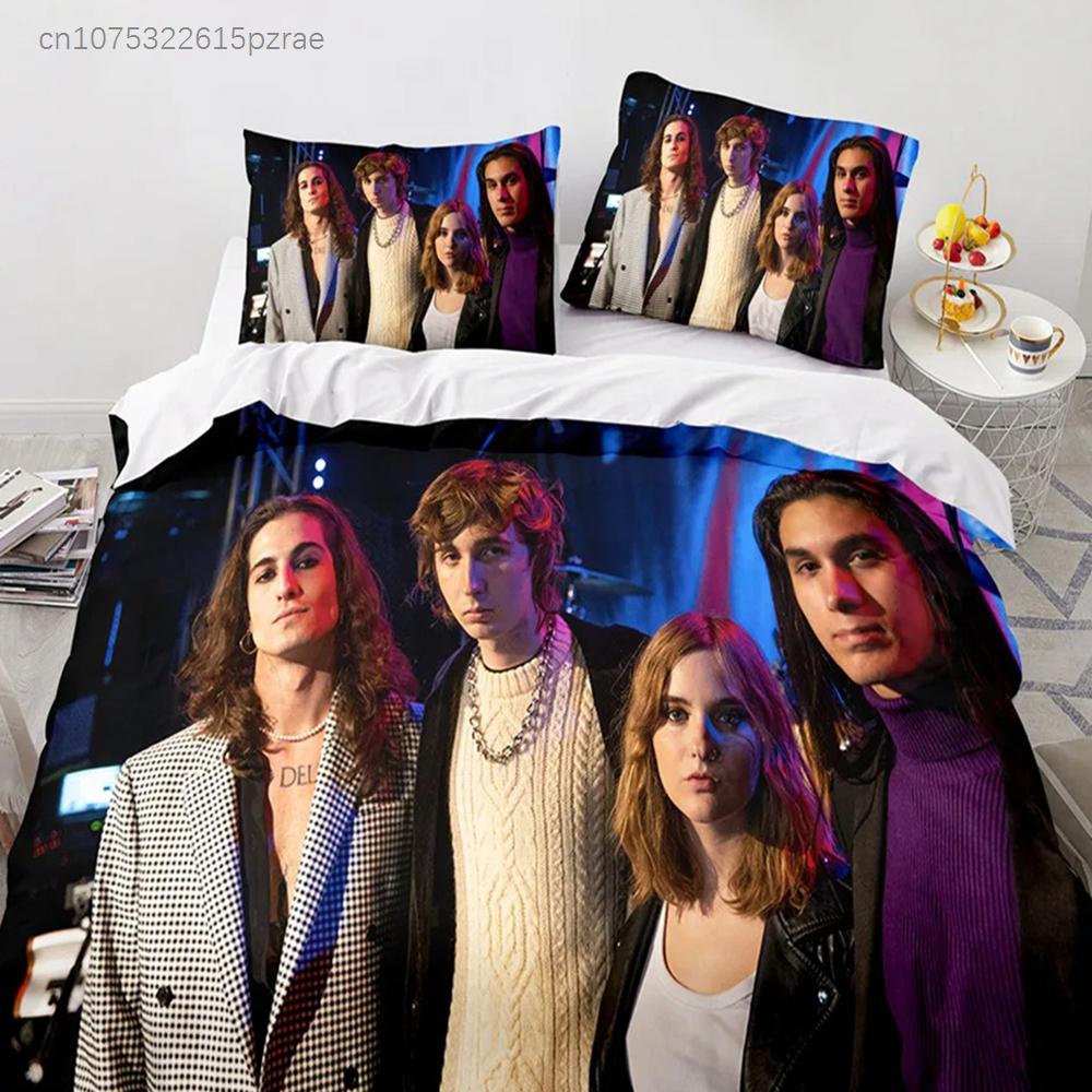 Maneskin Rock Band Maneskin Damiano David Duvet Cover Double Twin Full Queen King Adult Boys Bedclothes Quilt Cover