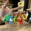 Cute Steal A Brainrot Blue 67 Doll Keychain Game Surrounding Blue No. 67 Doll Toys Backpack Pendant Silicone Car Keychain Gift