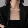 Women's Versatile Titanium Steel Snake Chain Necklace - Korean Style, Non-Fading, Trendy Choker.