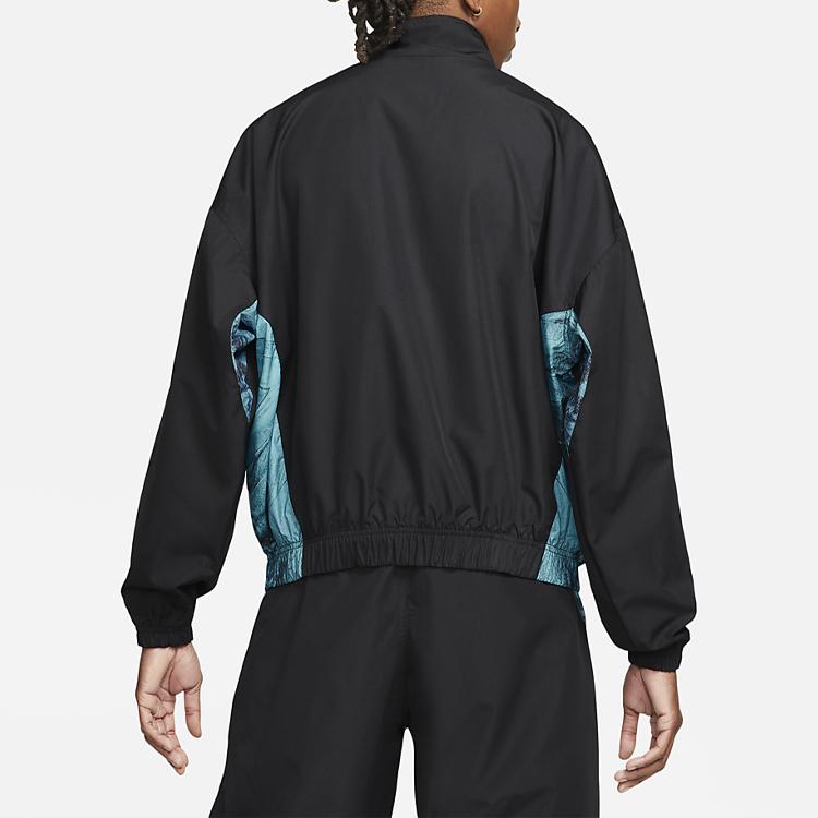 Nike X Skepta Feather Print Waterproof Sports Jacket Men Outerwear Black CU9743-010