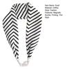Women Chiffon Scarf Magnetic Buckle Bright Color Printing Necklace Style Decorative Thin Scarf Garment Accessories