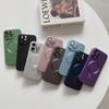 Luxury Magsafe Wireless Charge Phone Case For iPhone 15 14 13 12 11 Pro Max Soft Magnetic Black Shockproof Silicone TPU Cover