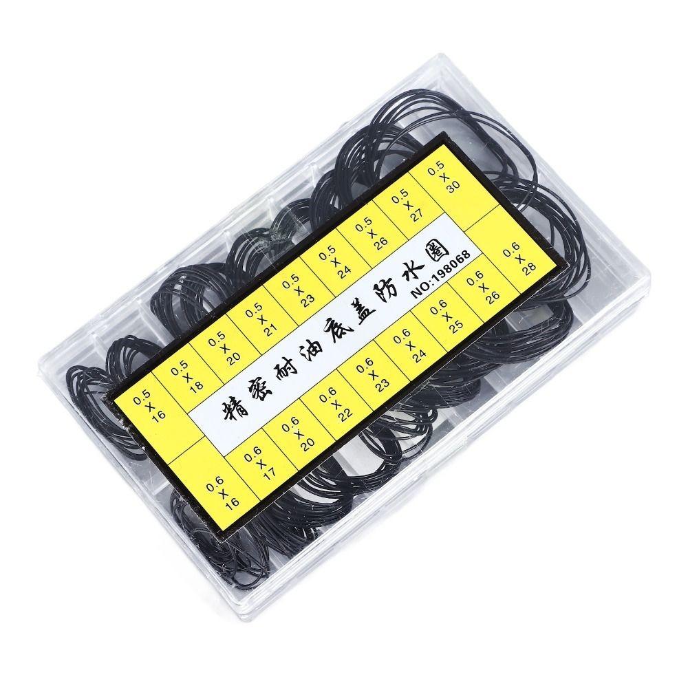 180pcs Black Color Rubber Sealing Watch Back Cover Watch Rubber Seal Washers  Watch Maintenance