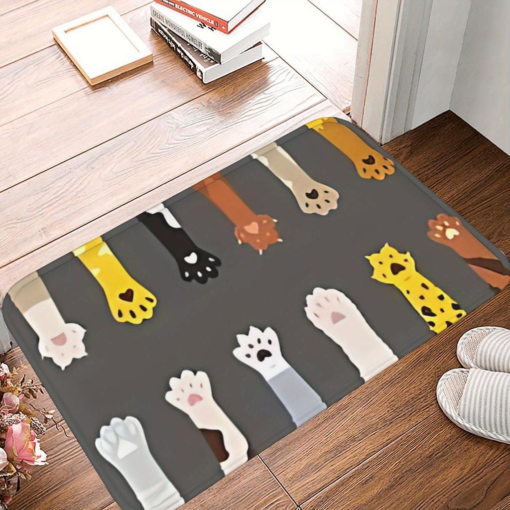 1PC Scandinavian Patriotism Kitchen Rug Non-Slip Door Mat Pop Design Bathroom Rug Bath Mat Carpet for Home Sink Laundry Decor