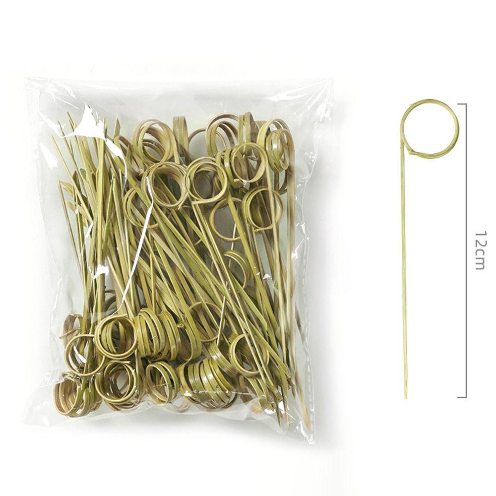 100PCS Disposable Bamboo Forks 12cm/13cm/15cm Fruit Stick Flower Stick Sandwich Hamburger Stick Toothpick Cocktail Decoration