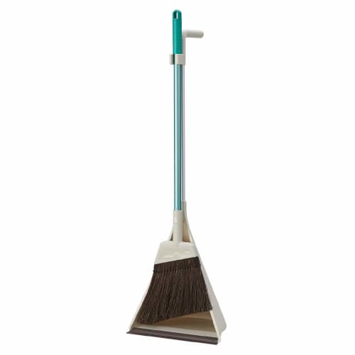 Yamazaki Sangyo Broom Stand with Dustpan, Allen Black Fern, 2989.jp+, Dusty, 83cm Tall, 175888