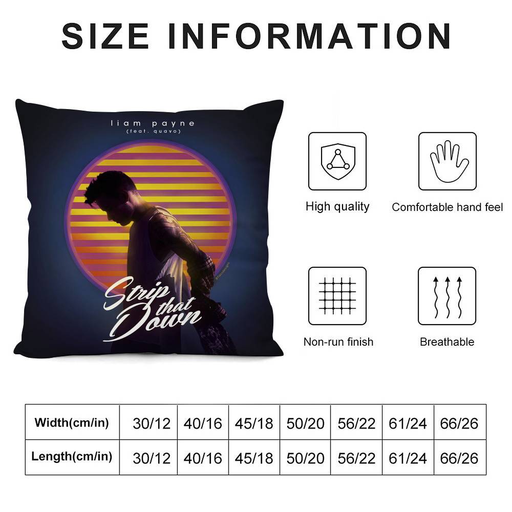 Singer L_Liam Payne Pillow Case Sofa Living Room Bedroom Double-Sided Printing Square Cushion Nap Time Pillow Case
