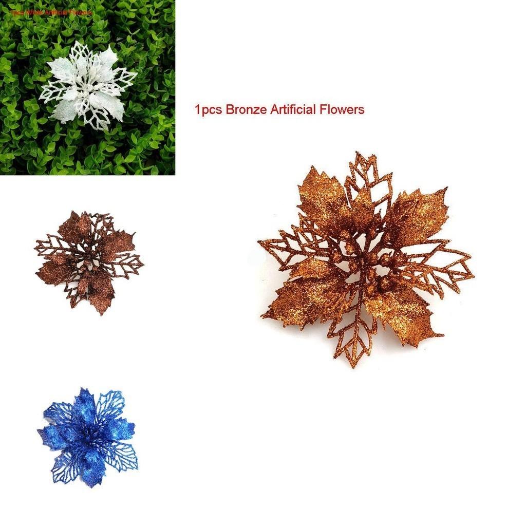 Luxurious Glitter Artificial Flowers Perfect For Christmas And New Year Parties