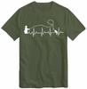 Fishing Heart Beat Pulse Tshirt FisherUnisex Gift Angling Angler Top T Shirt Left