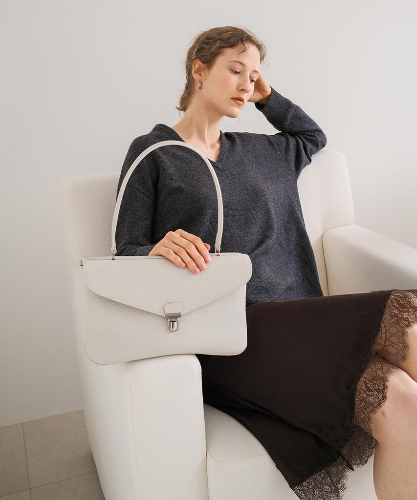 Reframe Top Handle Bag Series Off-White Leather