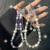 Luxe Strass Strik Telefoonketting Rode Telefoonriem Kwastje Kristallen Handketting Veelzijdig Accessoire