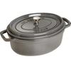 Cocotte Zwilling Staub, Oval, 33.5×27 Cm, Graphite Grey, 3.2 L (40500-276-0)