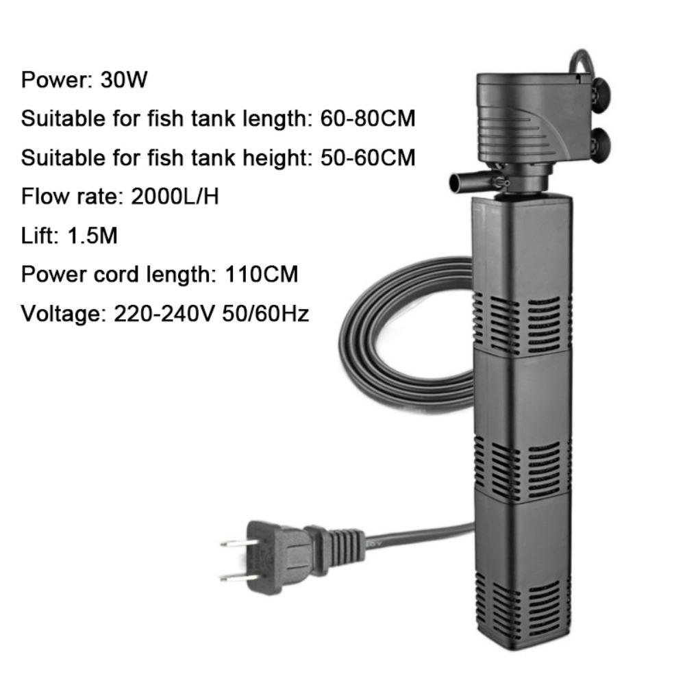 Plastic 3 In 1 Fish Tank Filter Filtration Aquarium Filter Practical Submersible Pump Fish Tank