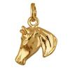[R4131] - Gold Plated 'Horse' Pendant - 17x15 Mm