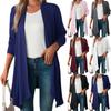 Lente en Herfst Nieuwe Damesjas Top Mode Casual Dames Effen Lange Mouwen Vest Jas