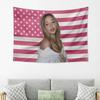 1 Stück M-Madelyn S-Stern V-Linie Rosa Amerikanische Flagge zum Aufhängen, Strapazierfähiger Stoff, Ideal für Studentenwohnheim Schlafzimmer Wohnzimmer Wanddekoration