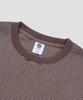 AGOD Back Incision Stripe Half T-Shirt [Brown]
