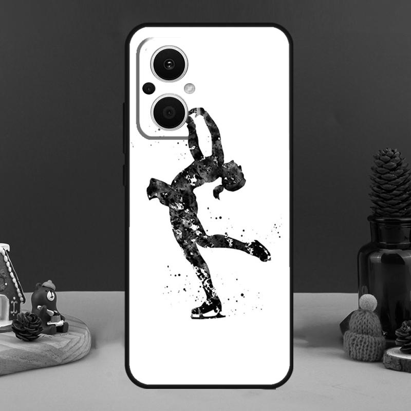 Figure Skating Ice Skating Case For OPPO Reno 10 Pro 11 F 4 5 6 7 8 Lite 4Z 5Z 8T OPPO Find X5 X2 X3 Lite X6 Pro Cover