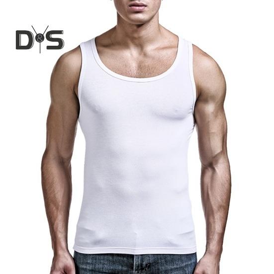 Men Sports Vest Square Neck Slim Fit Breathable Soft Sweat Absorption Solid Color Mid Length Elastic Casual Jogging Gym Tank Top Undershirt