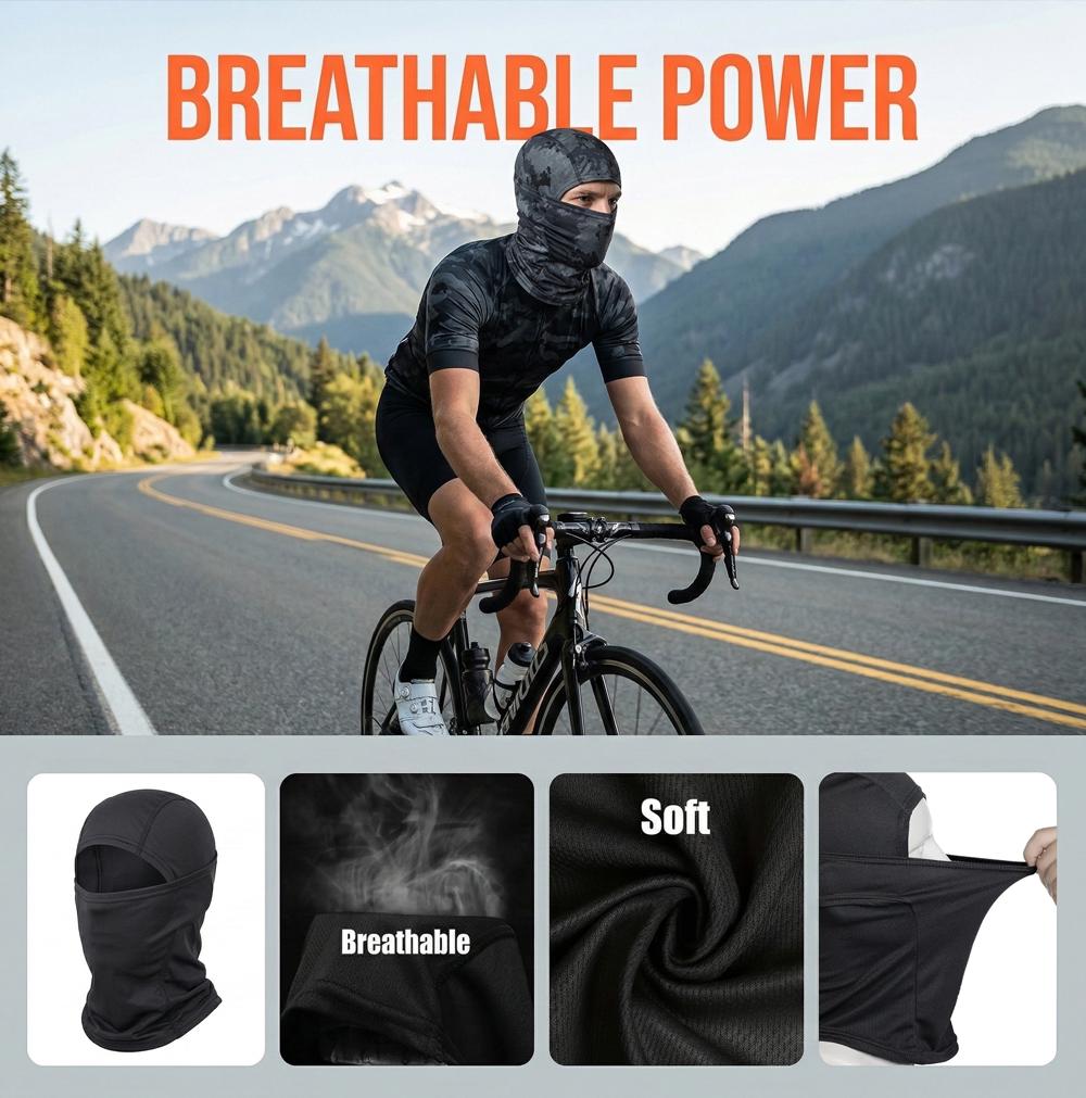 Multicam Camouflage Tactical Balaclava, Full Face Cover Scarf for Cycling, Hunting & Outdoor Use