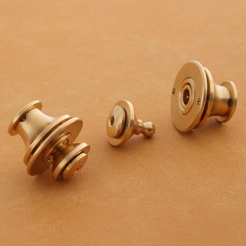1 Piece Brass Bag Lock Spring Buckle Case Metal Insert Lock Round Head Decorate Diy Accessories Leather Craft Hardware