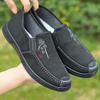Old Beijing Cloth Shoes Men's High-end Non-slip and Wear-resistant Soft-soled Shoes One-pedal Elderly Shoes Casual Shoes Work Canvas Shoes