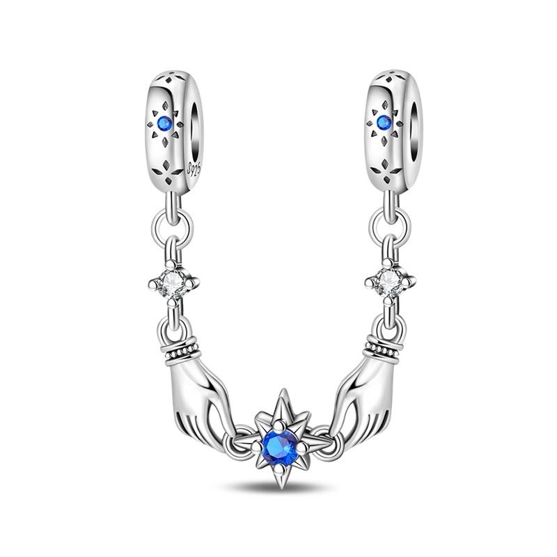 925 Silver Charms Beads Devil's Eye Fatima's Hand Cross Beads for DIY Bracelet Women Jewelry Gifts