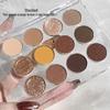 Affordable 12-Color Transparent Eyeshadow Palette: Pearlescent, Matte, Milk Tea & Earth Tones—Perfect for Students & Trendsetters.