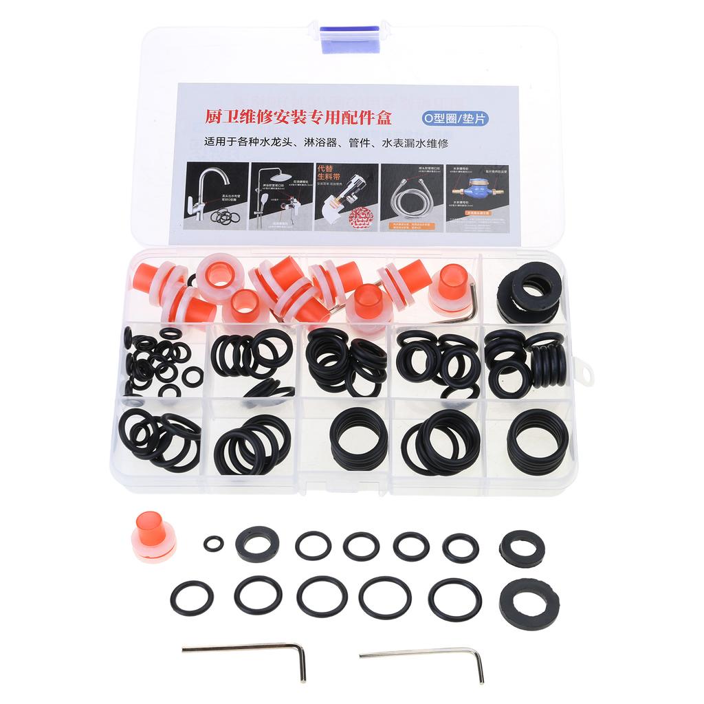 Faucet Washers & O-Rings Kit & Plumbing Gasket Universally Rubber Washers Assortment for Faucet Hose Spigot Plumbing