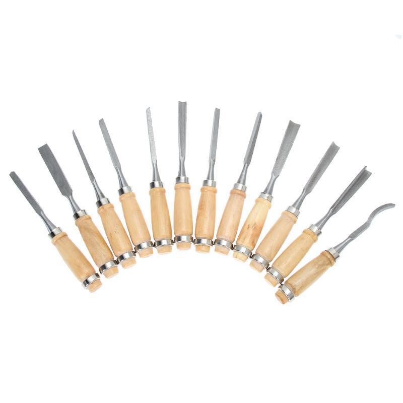 Professional 6Pcs Wood Carving Chisel Set Hand Tools for Carpenters Woodworking DIY Detailed Craft