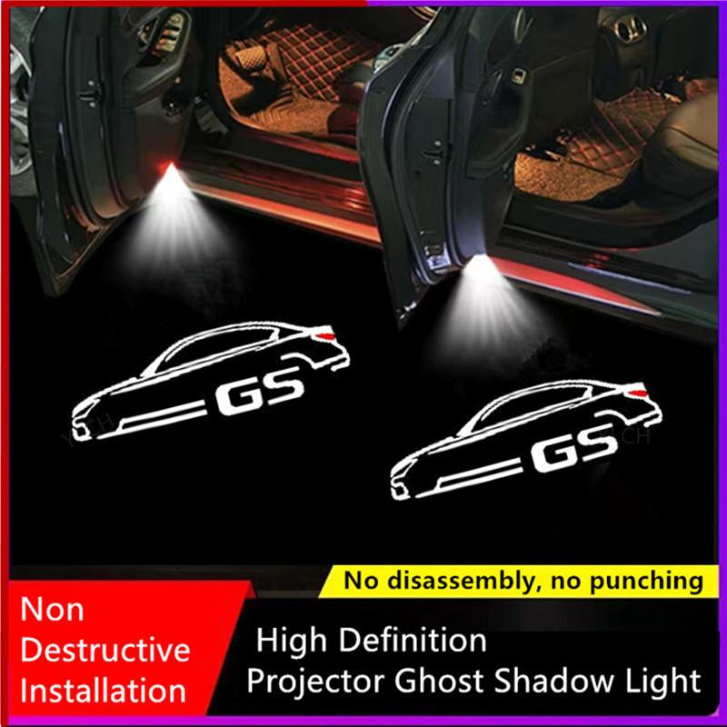 2Pcs Led Car Door Welcome Light Warning Light For Lexus GS 300 330 350 430 450 2012 2013 2014-2017 Auto Decorations Accessories