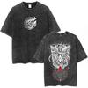 Vintage Washed Anime Fullmetal Alchemist Edward Elric Alphonse Elric TShirt Men Women Fashion Casual Cotton Oversized Tshirts