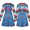 Horrorfilm Chucky Puppe Cosplay Killer Halloween Kostüm Kleid Halloween Karneval Clown Verkleidung Outfit Für Frau Mädchen