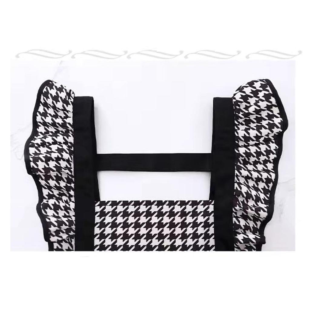 Canvas Apron, Thousand Bird Plaid Cover, Kitchen, Cooking, Waist, Restaurant, Work Clothes, Women