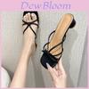 Low Heel Square Toe Slides With Pu Material For Summer Casual Wear