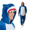 Onesie Kigurumi Pajamas Costume Blue Shark : 165-175Cm