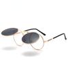 Steampunk Round Sun Glasses Men's Metal Material Retro Style Flip Round Sun Eyeglasses Women's Vintage Style Punk Shades Eyewear Gafas Oculos De Sol