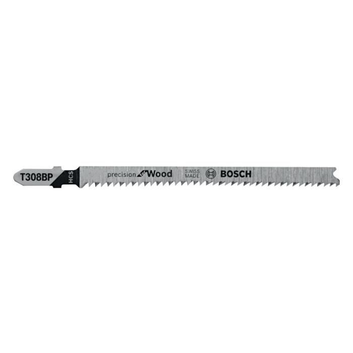 Lames de scie sauteuse - Bosch Expert T308 BP - Précision - Pour bois - Couleur blanche
