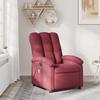 Vidaxl Reclining Massage Chair, Wine Red, Fabric Upholstered
