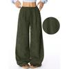 2025 New Lazy Style High Waist Casual Versatile Draping Drawstring Wide-leg Pants