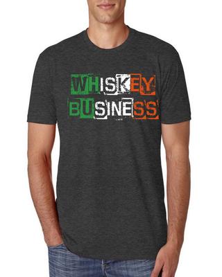 Whiskey Business Irish Ransom Note Mens Premium Tri Blend T- Shirt