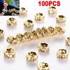 100pcs 6mm 8mm DIY Crystal Rhinestone Rondelle Spacer Beads for Jewelry Making