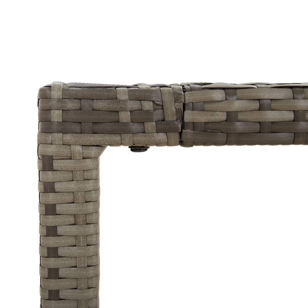 Vidaxl 9-Cz. Garden Furniture Set With Cushions, Grey, PE Rattan