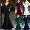 New spring and summer European and American evening dresses are noble and sexy slim fishtail long banquet dresses long dresses