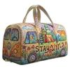 Sac de voyage imprimé éponge 3D pour bus longue distance en matériau polyester pour voyage décontracté